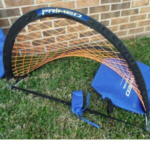 2x Primed 3ft x 2ft Instant Pop-Up Soccer Goal Set PRD00003 w/case Orange/Black